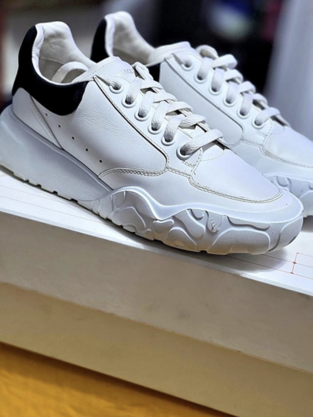 Alexander McQueen Sprint Runner Sneakers 'White Black'